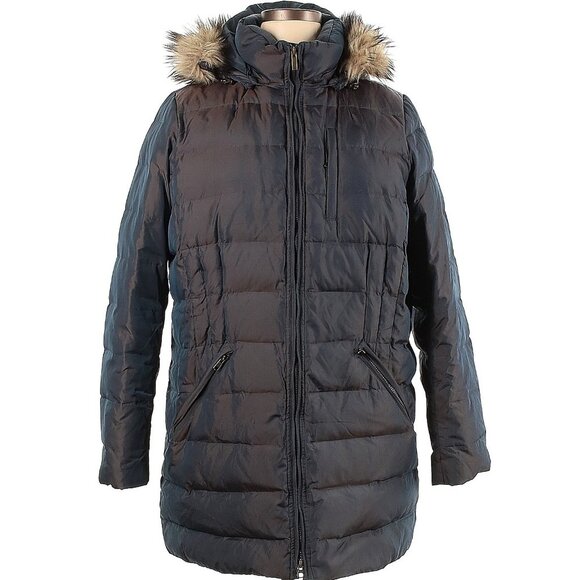 Puffer with Fur Trim Hood - Picture 1 of 4